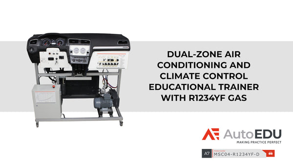 Dual-Zone Air Conditioning and Climate Control Educational Trainer with R1234yf Gas