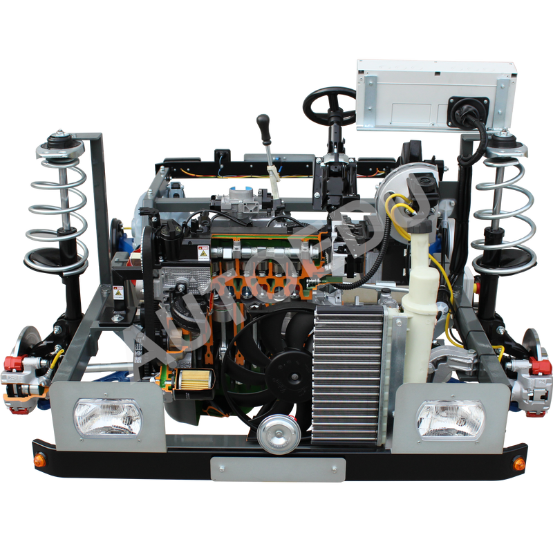 Fiat double shaft (DOHC) engine with multi-point electronic injection with light system chassis Educational Trainer AE35340E AutoEDU Automotive training equipment