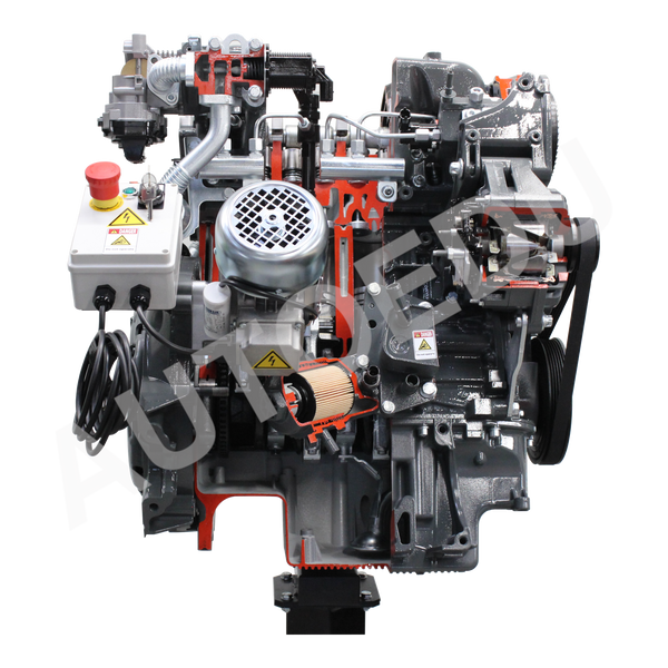 8 Valve Engine With Turbo Diesel CR With Gearbox and Differential Cutaway AE36017E