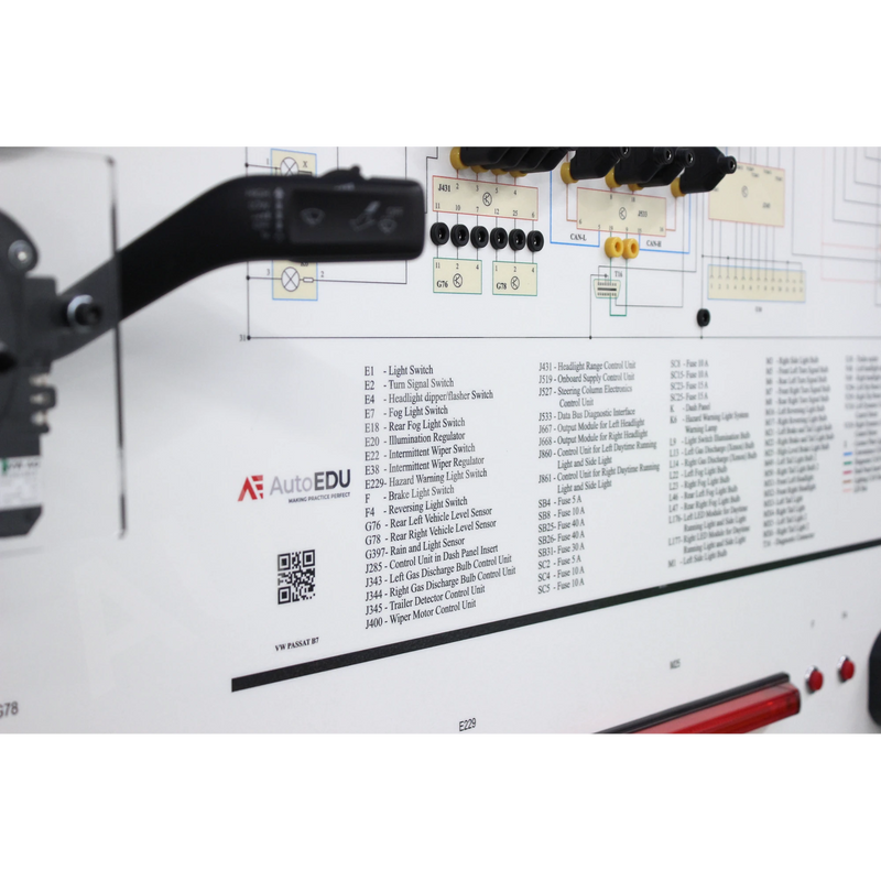 Lighting Training Board MSAS03 AutoEDU automotive training equipment