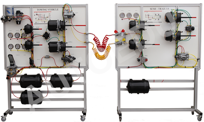 Truck Airbrakes Educational Trainer with EBS system MSSPPS01-EBS1 AutoEDU automotive training equipment